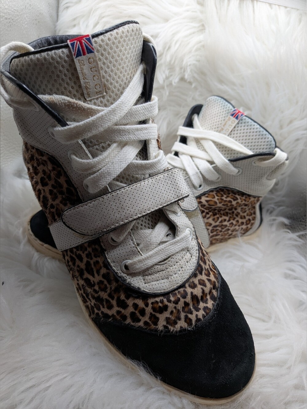 Gucci Limited Edition – Leopard High‑Top Sneakers (37 EU / US 6.5~7US)